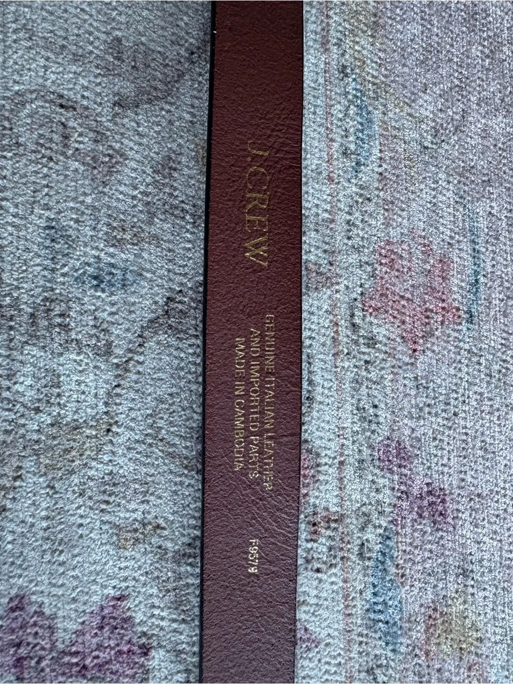 J. Crew Brown Leather Belt with Gold Buckle - Picture 2 of 3